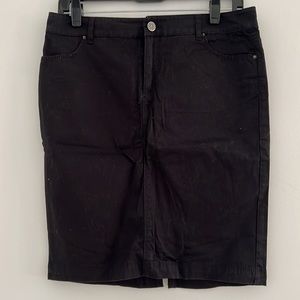 ZARA Basic Straight stretch-denim skirt